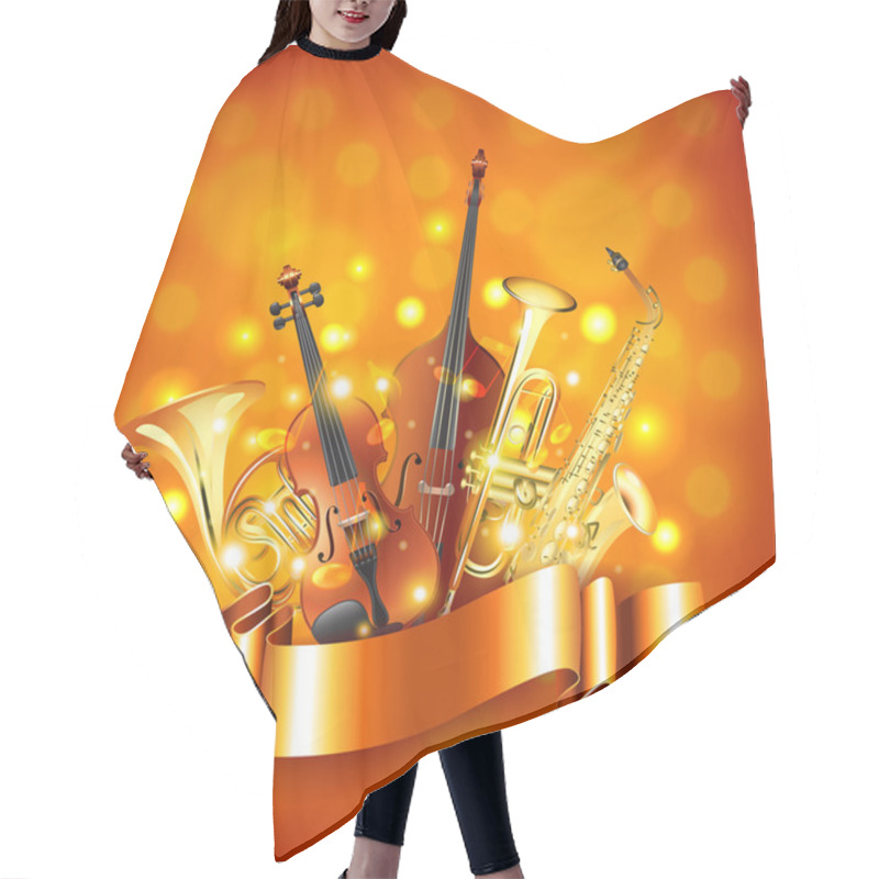 Personality  Musical Instruments Vector Background Hair Cutting Cape