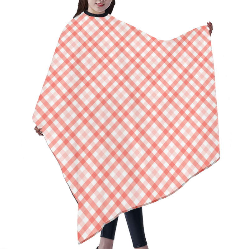 Personality  Checkered Table Cloth Background Hair Cutting Cape