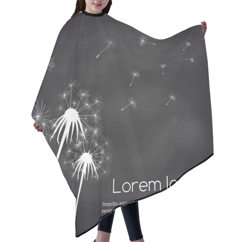 Personality  Seeds And Dandelions Blackboard Background Hair Cutting Cape