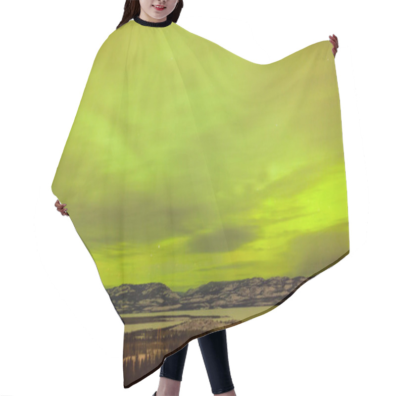 Personality  Green Glow Of Northern Lights Or Aurora Borealis Hair Cutting Cape