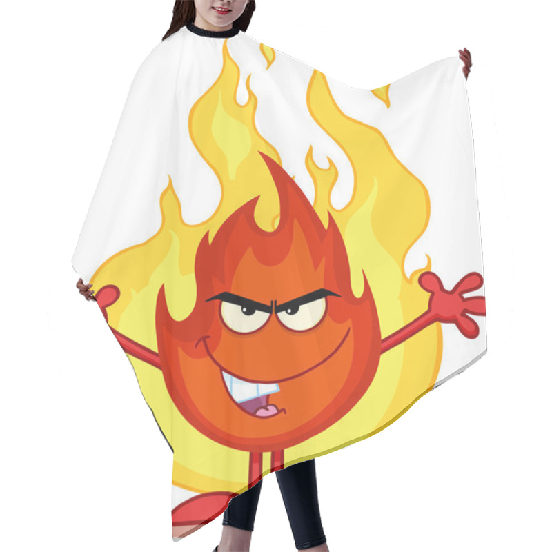 Personality  Evil Fire Cartoon Mascot Hair Cutting Cape