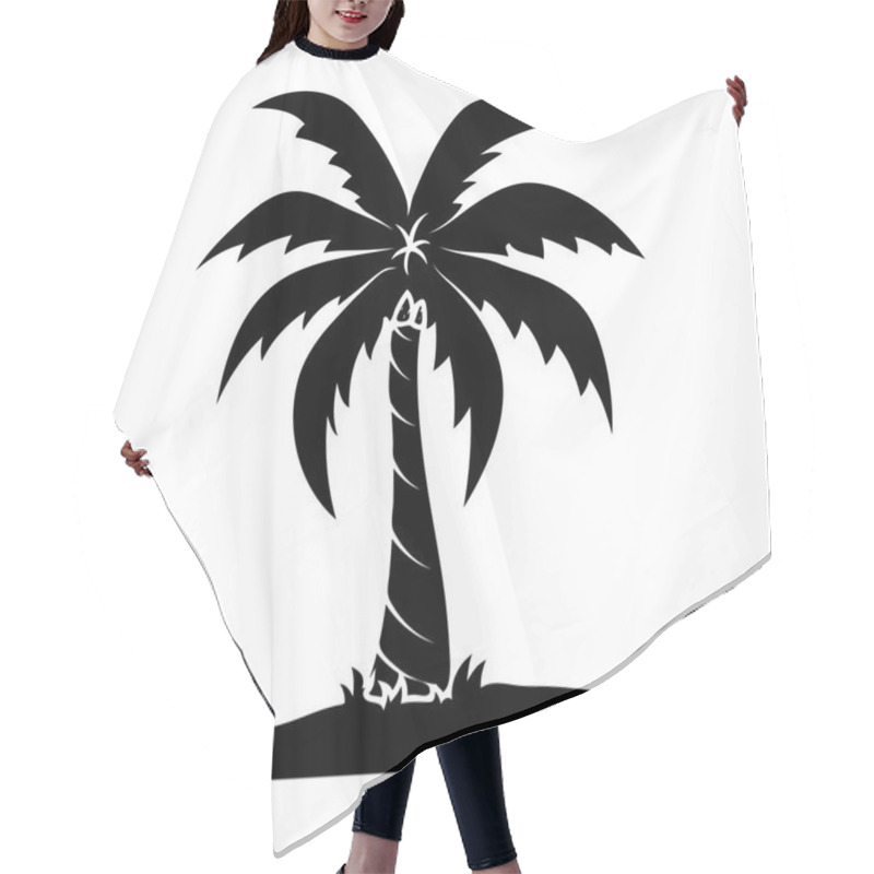 Personality  Palm Tree Silhouette Hair Cutting Cape