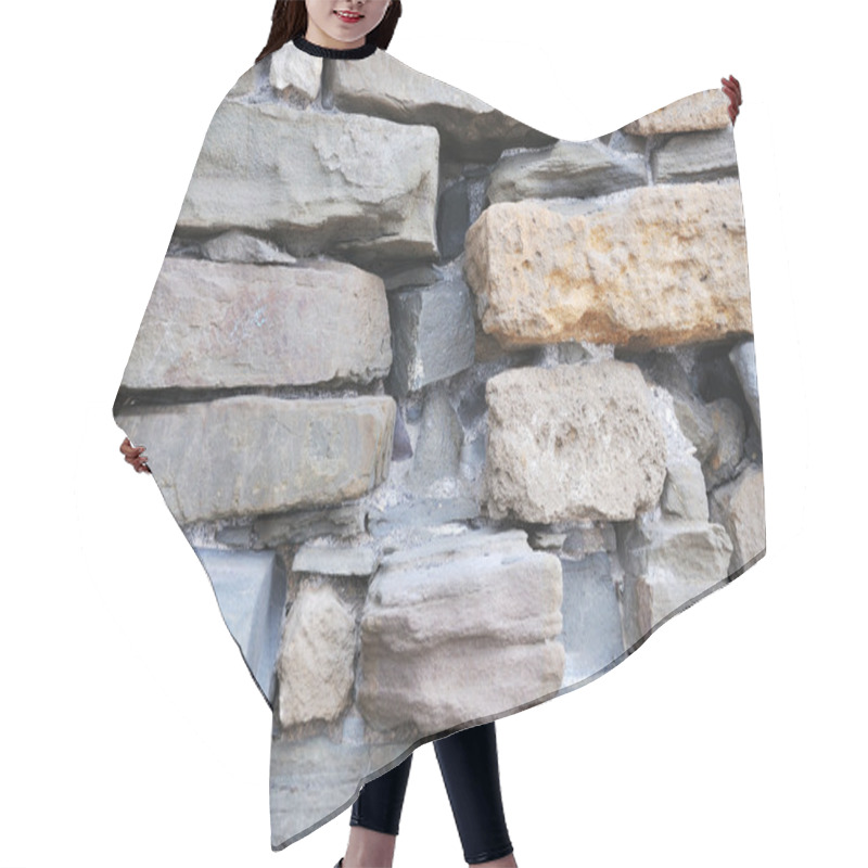 Personality  Stone Blocks Wall Hair Cutting Cape