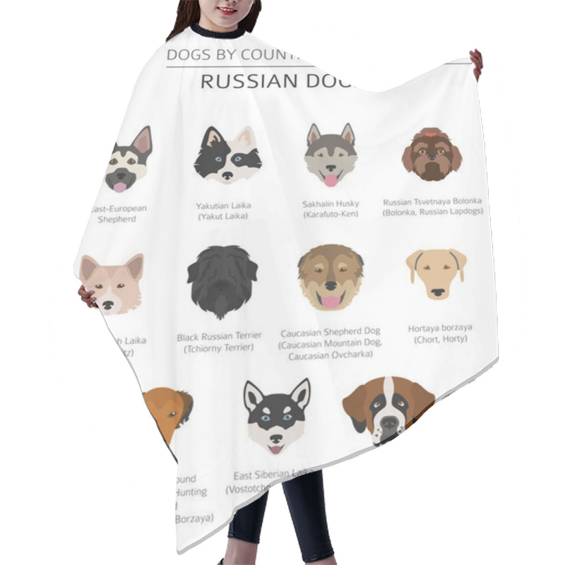 Personality  Dogs By Country Of Origin. Russian Dog Breeds. Infographic Templ Hair Cutting Cape