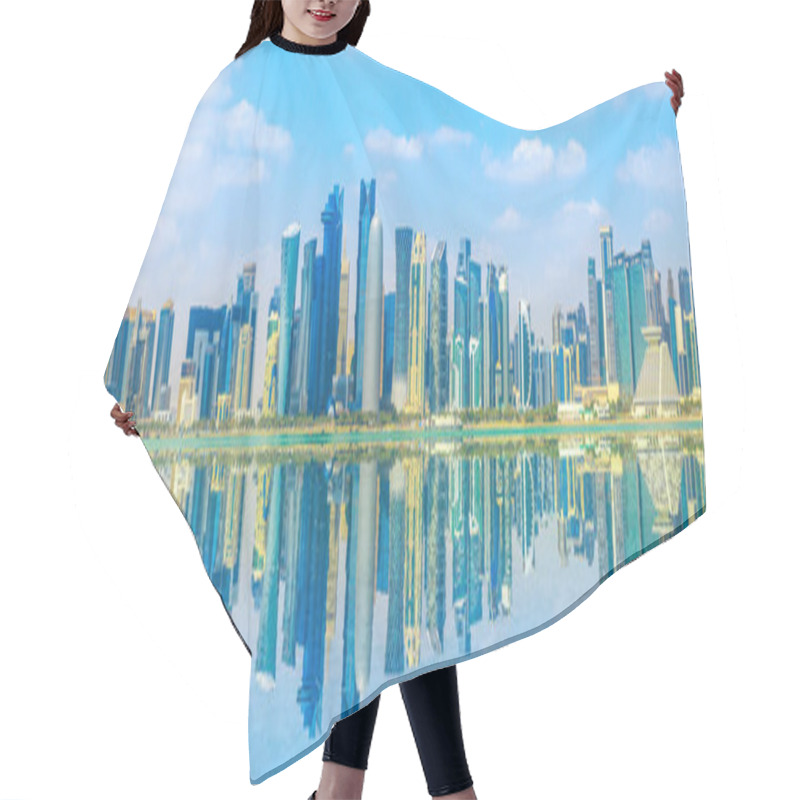 Personality  Banner Doha Skyline Hair Cutting Cape