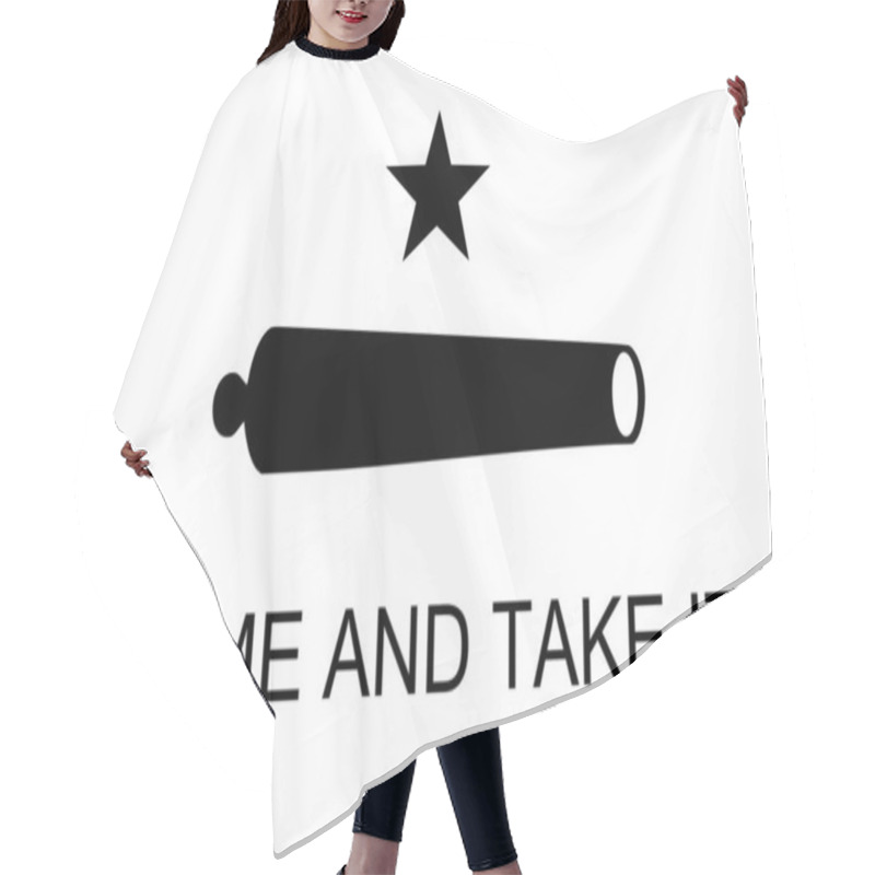 Personality  Top View Of Texas Flag Come And Take It , USA Flag, No Flagpole. Plane Design Layout Flag Background Hair Cutting Cape