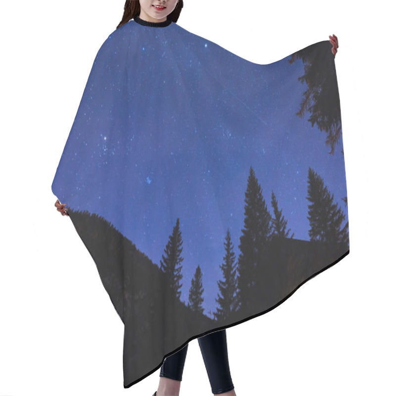 Personality  Night Sky With Stars At Dolomites Mountains, Italy Hair Cutting Cape