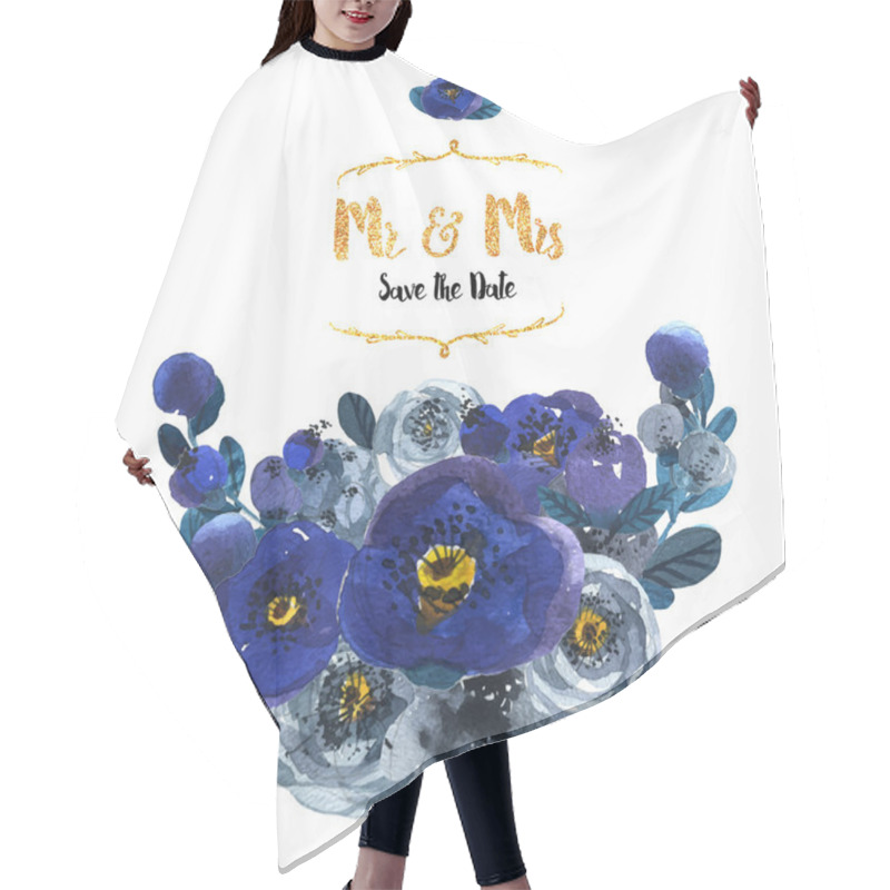 Personality  Collection Of Painted Flowers Hair Cutting Cape