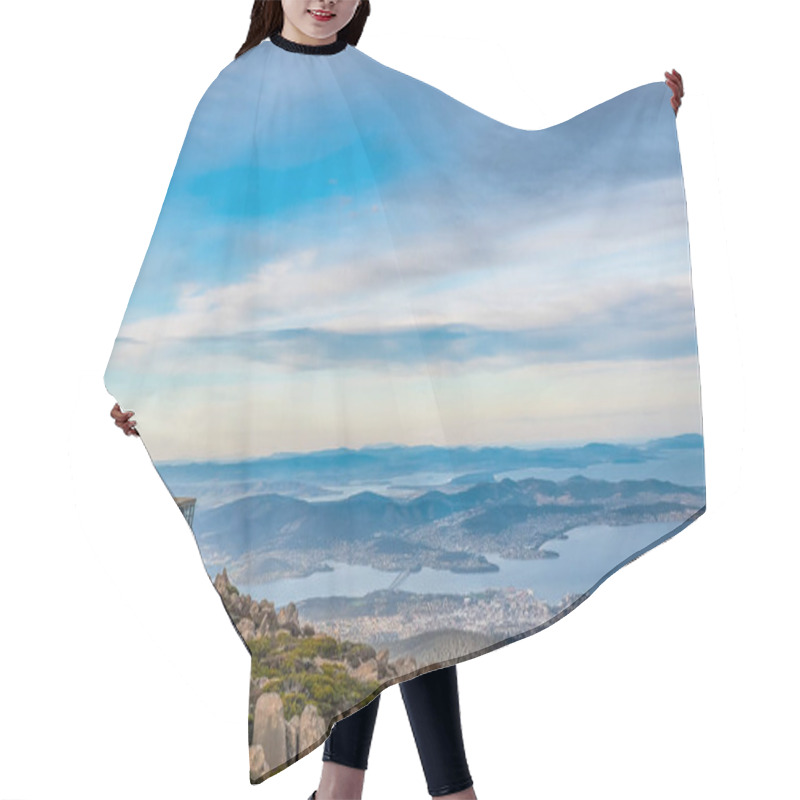 Personality  Aerial View Over Hobart From Mount Wellington In Tasmania. (Au) Hair Cutting Cape