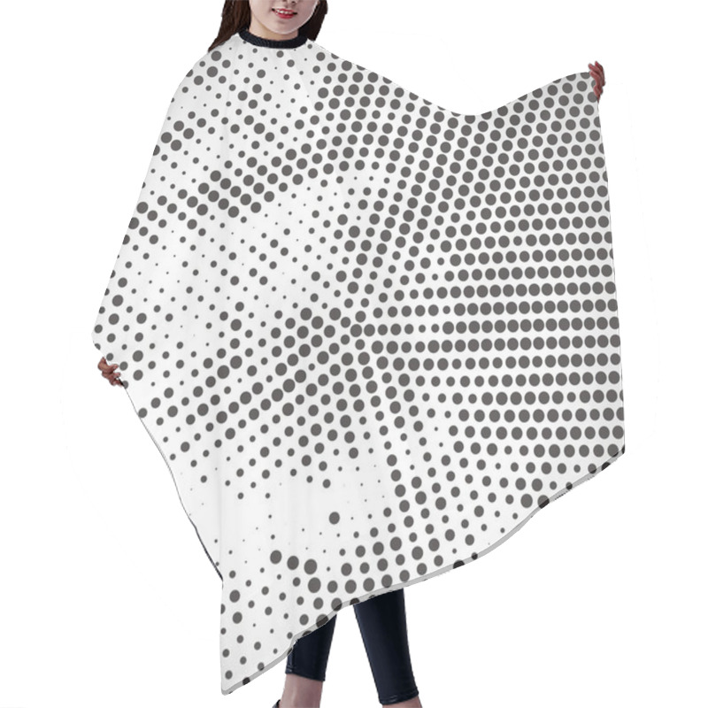 Personality  Abstract Halftone Pattern Hair Cutting Cape