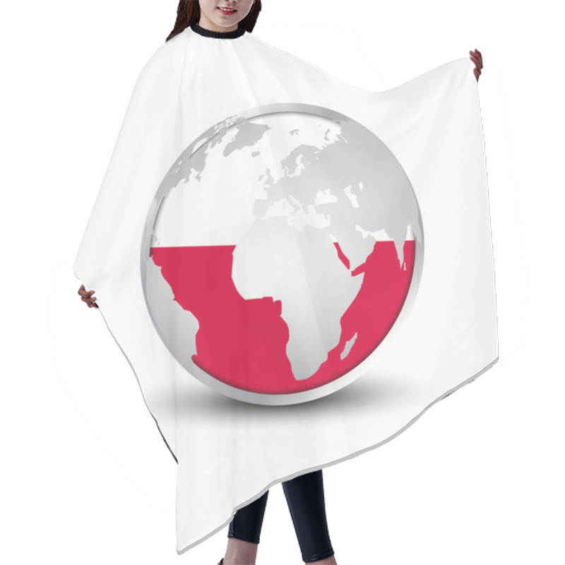 Personality  Abstract Glossy Globe Hair Cutting Cape