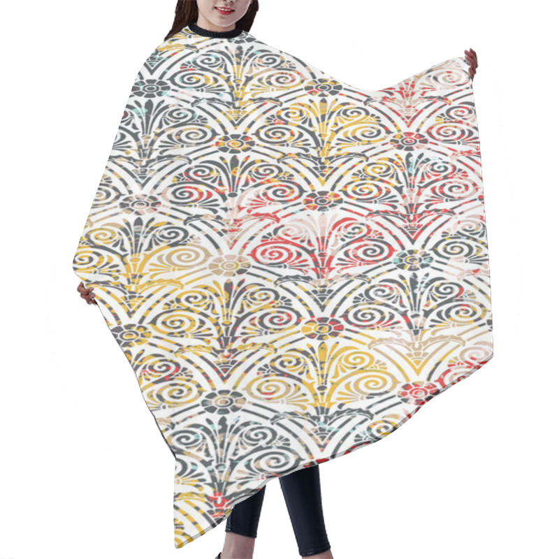 Personality  Carpet And Fabric Print Design With Grunge And Distressed Texture Repeat Pattern  Hair Cutting Cape