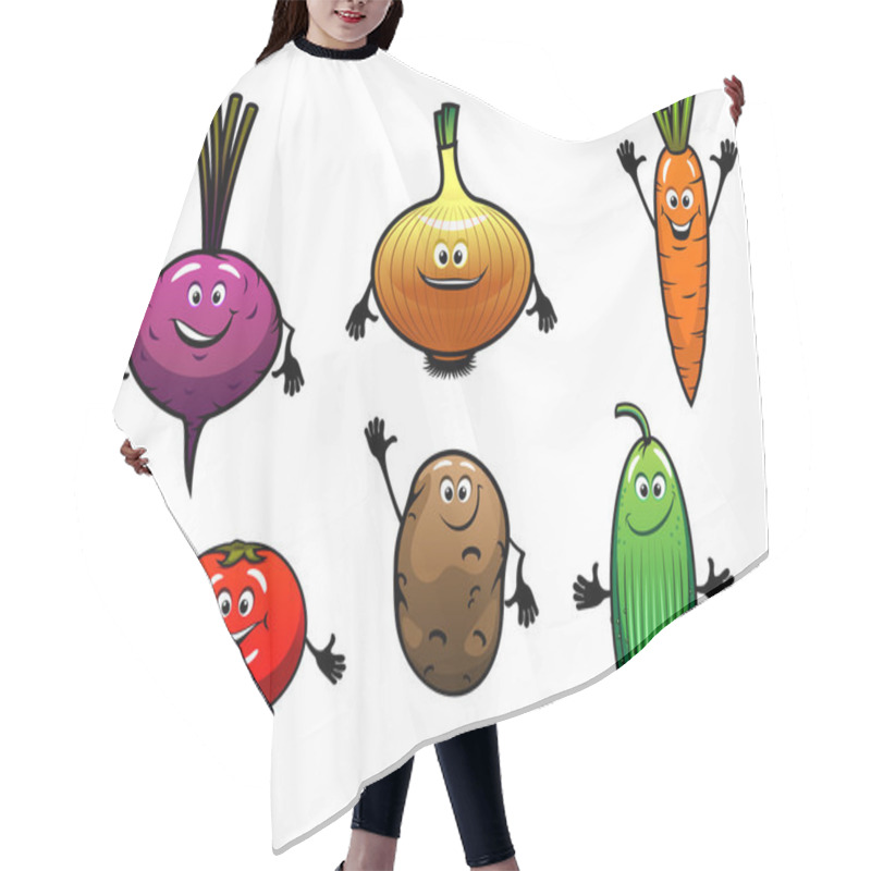 Personality  Beet, Onion, Carrot, Tomato, Potato And Cucumber Hair Cutting Cape