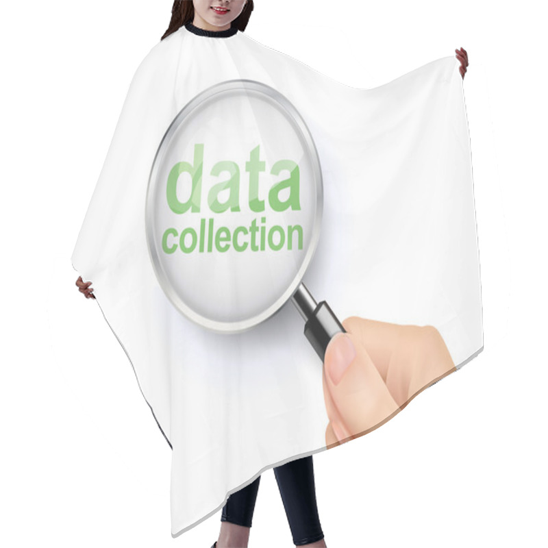 Personality  Magnify Glass Of Data Hair Cutting Cape