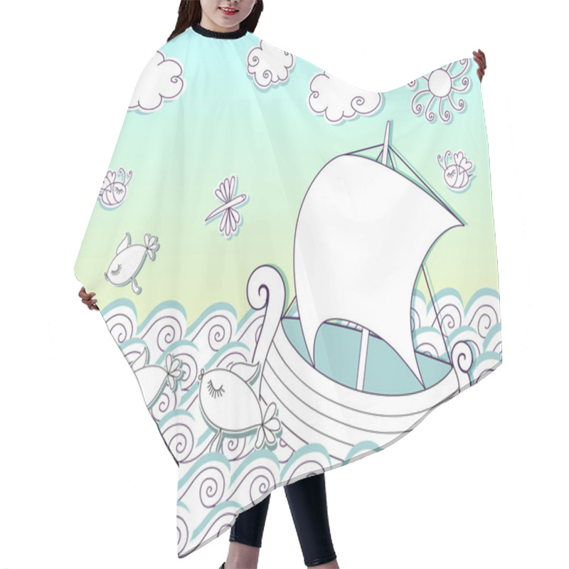 Personality  Sailing The Seas Hair Cutting Cape