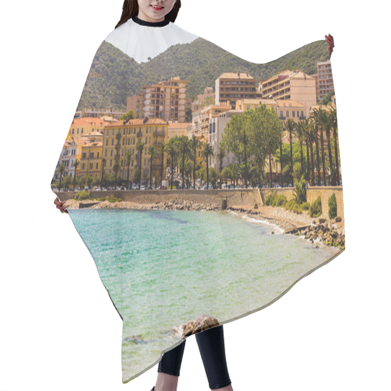 Personality  Ajaccio Old City Center Coastal Cityscape With Palm Trees And Typical Old Houses, Corsica, France, Mediterranean Sea. Hair Cutting Cape