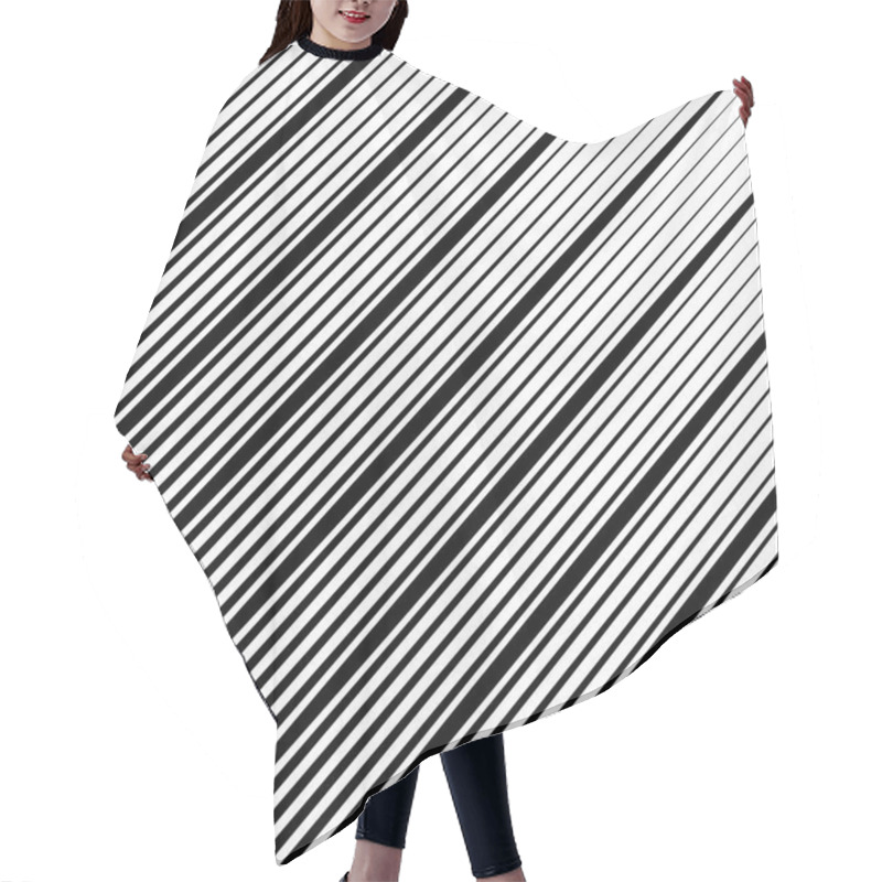 Personality  Dynamic Diagonal, Oblique, Slanted Lines, Stripes Geometric Patt Hair Cutting Cape