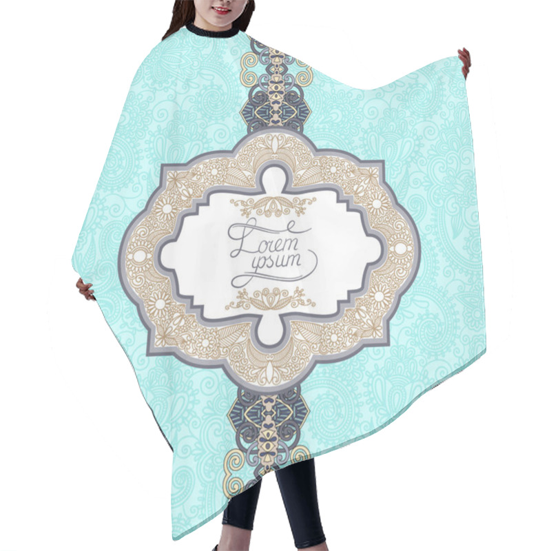 Personality  Unusual Floral Ornamental Template With Place For Your Text, Ori Hair Cutting Cape