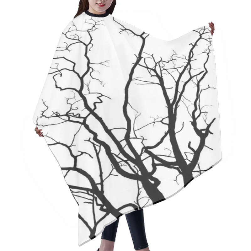 Personality  Tree Branches Silhouette Hair Cutting Cape