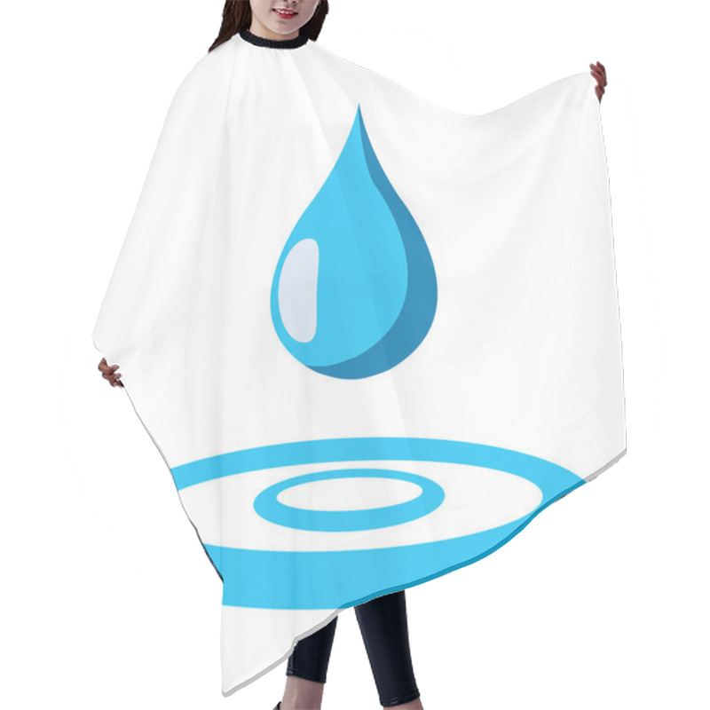 Personality  Water Drop Icon Hair Cutting Cape