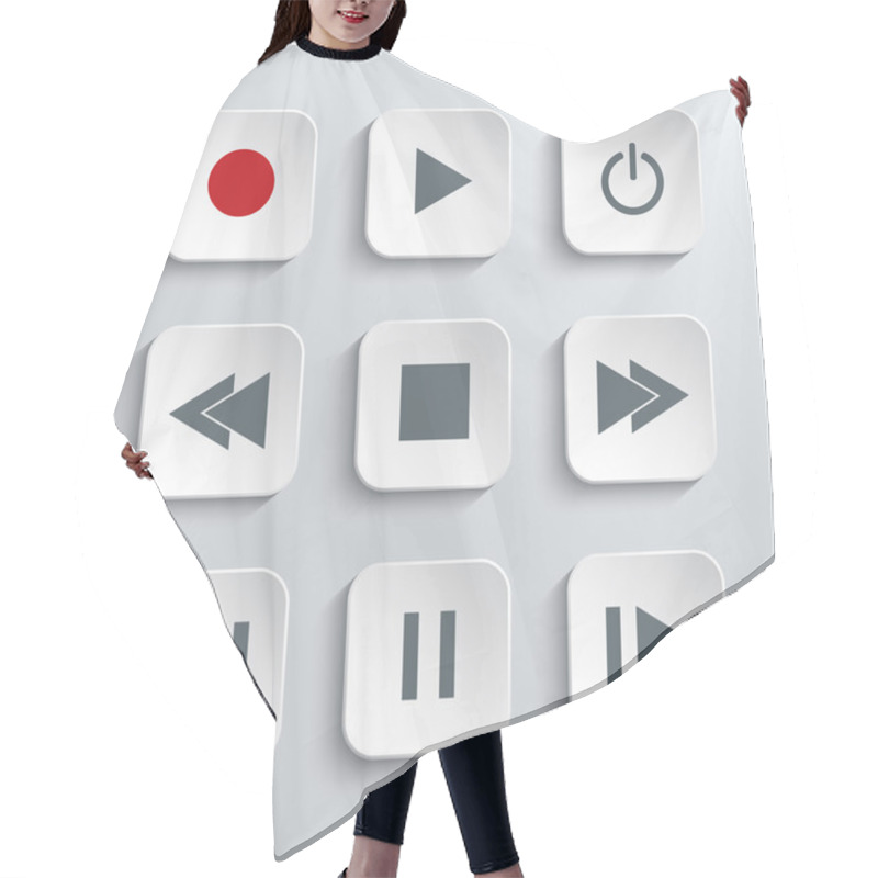 Personality  Media Player Control  Icon Set  Hair Cutting Cape