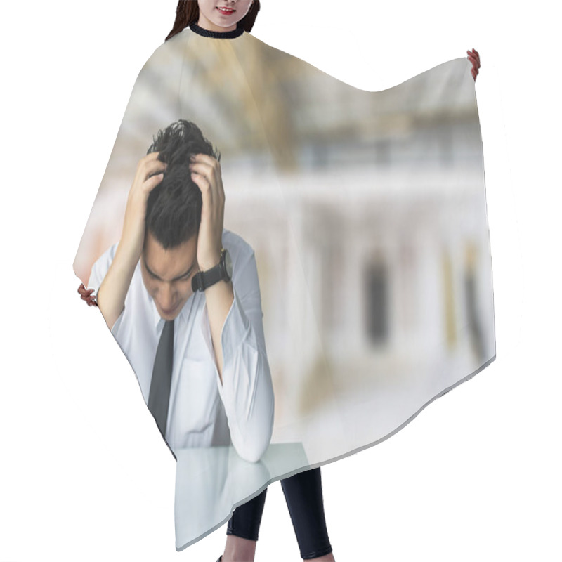 Personality  Man Home Blurred Background Metaphor Problem To Business  Hair Cutting Cape