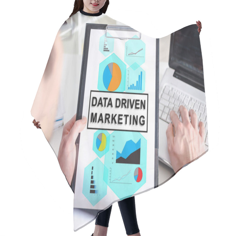 Personality  Data Driven Marketing Concept On A Clipboard Hair Cutting Cape