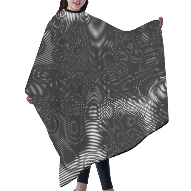 Personality  Abstract Moire Background. Extra Large Design Element. Hair Cutting Cape