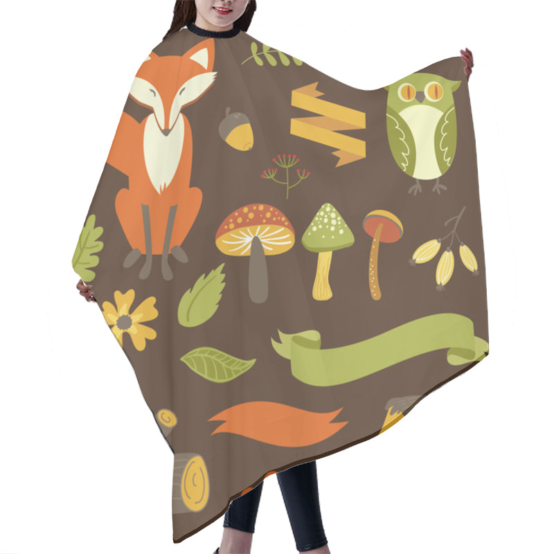 Personality  Autumn Forest Hair Cutting Cape