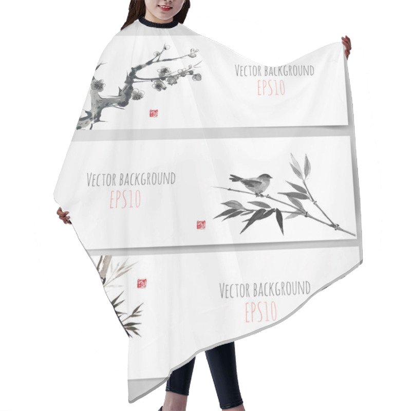 Personality  Japanese Banners Hair Cutting Cape