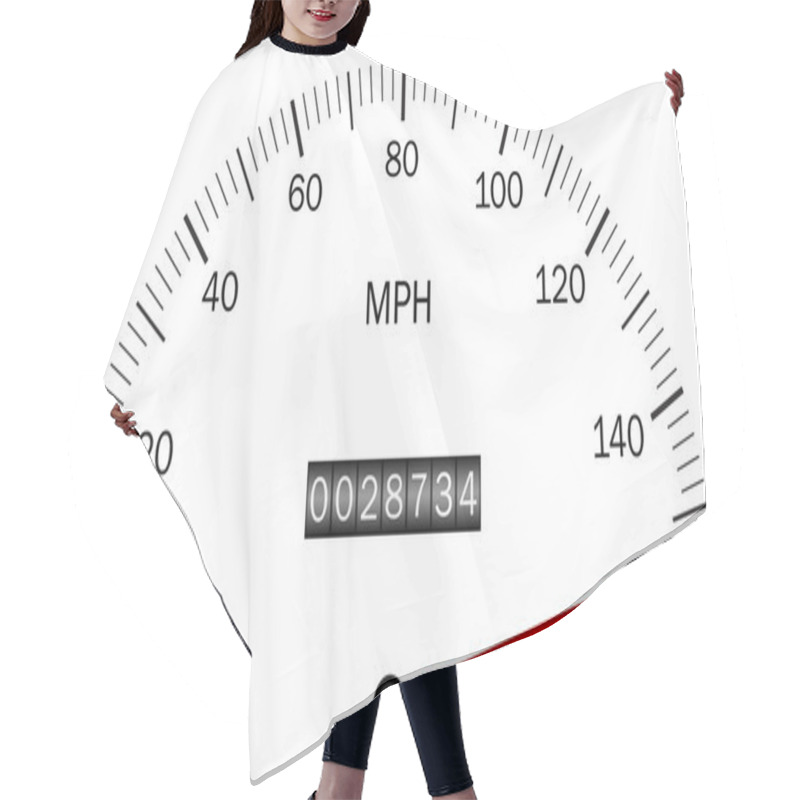 Personality  Vector Illustration Of A Speedometer Hair Cutting Cape