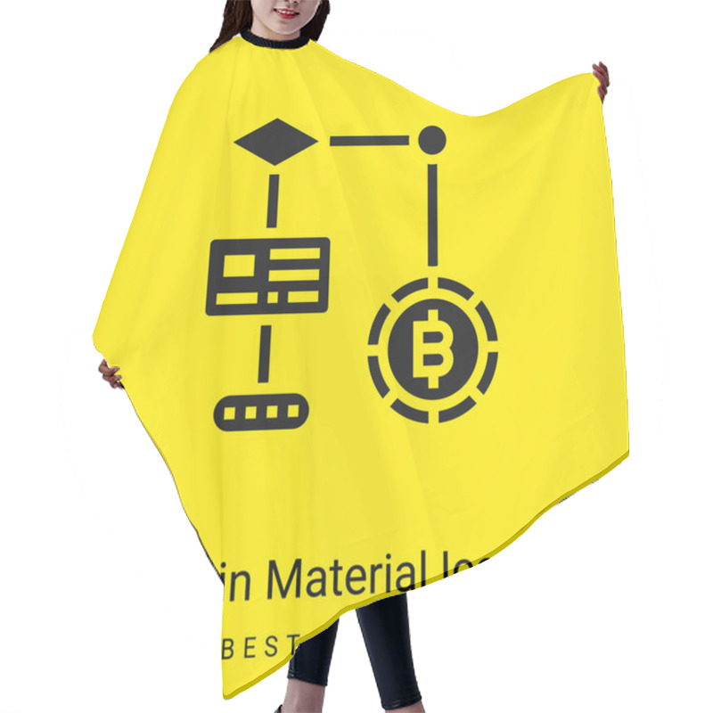 Personality  Algorithm Minimal Bright Yellow Material Icon Hair Cutting Cape