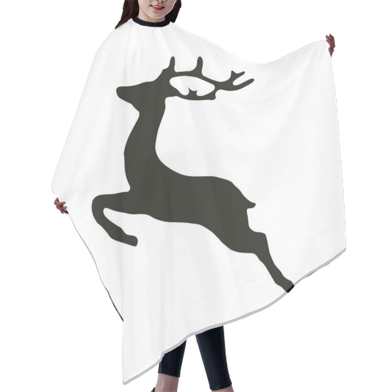 Personality  Deer Illustration On White Background Hair Cutting Cape