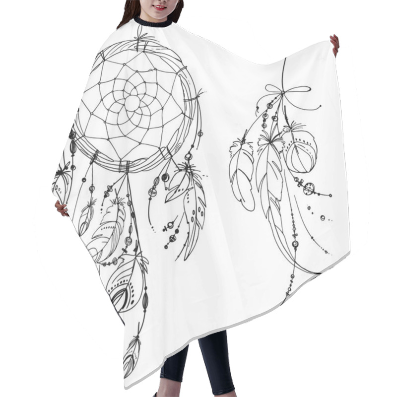 Personality  Hand-drawn Ethnic Dream Catcher Hair Cutting Cape