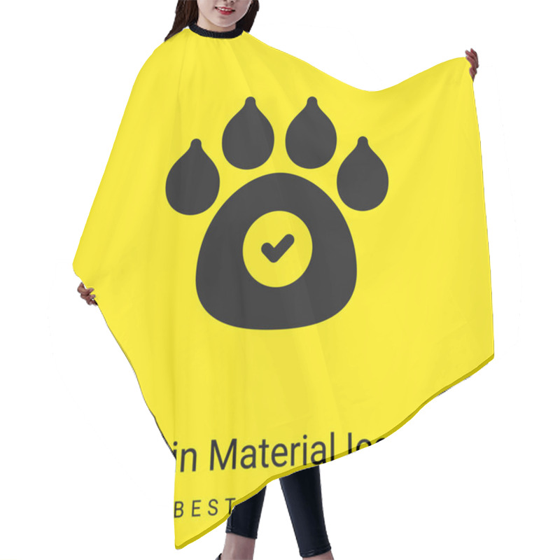 Personality  Animals Allowed Minimal Bright Yellow Material Icon Hair Cutting Cape