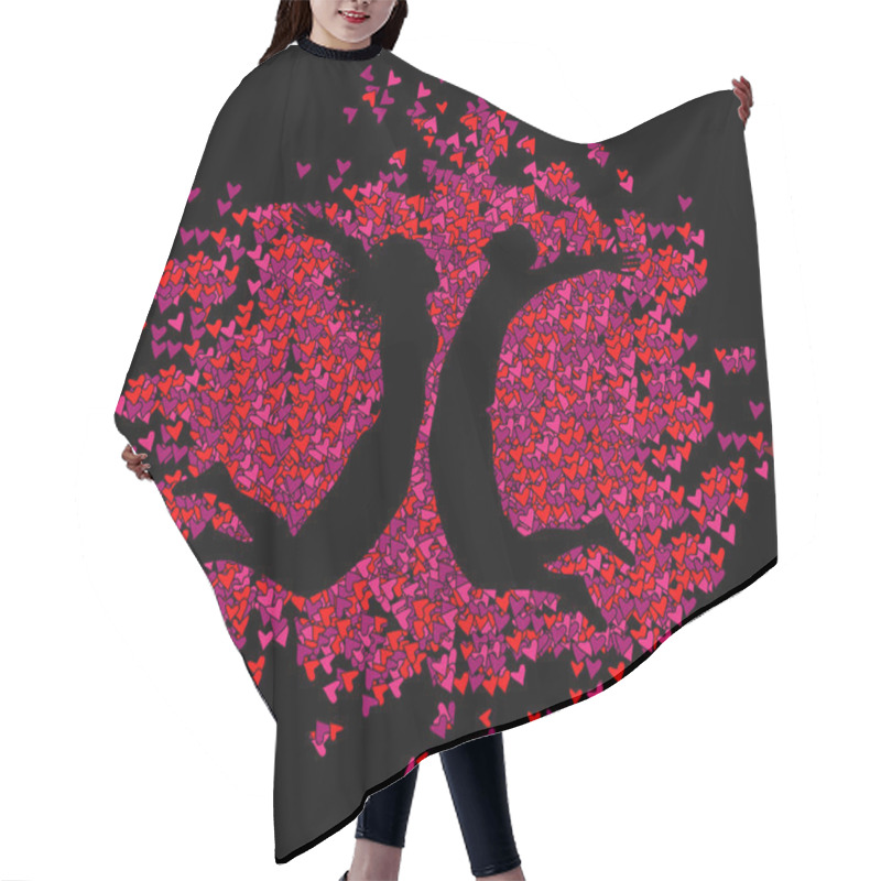 Personality  Background Valentine's Day - Vector Illustration Hair Cutting Cape