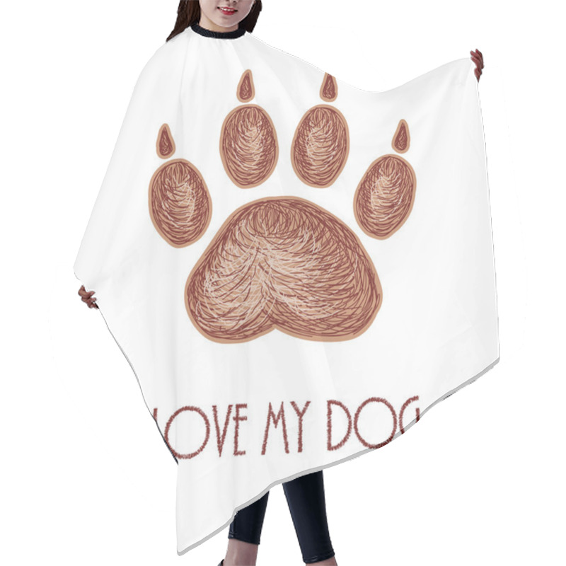 Personality  Dog Paw Sign Hair Cutting Cape