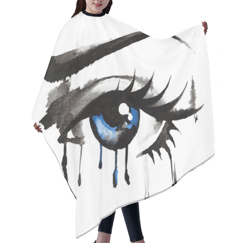 Personality  Beautiful Eyes, Hand-drawn Hair Cutting Cape