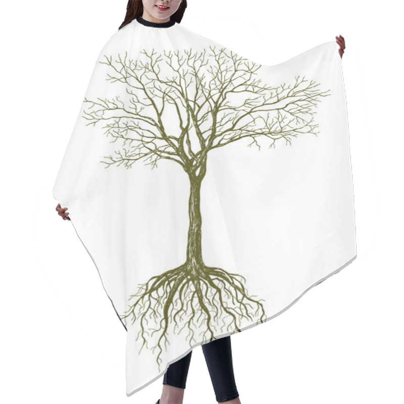 Personality  Big Leafless Tree Hair Cutting Cape