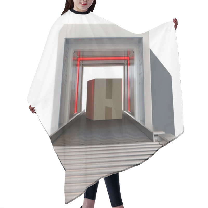 Personality  Baggage Scanner And Boxes Hair Cutting Cape