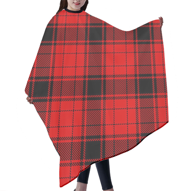 Personality  Tartan Plaid Scottish Seamless Pattern.  Hair Cutting Cape