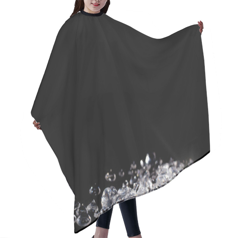 Personality  Diamonds On A Blackbackground Hair Cutting Cape