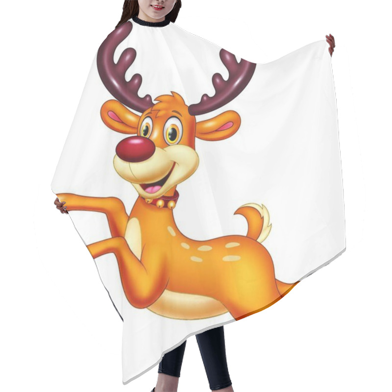 Personality  Cartoon Baby Deer Jumping Hair Cutting Cape