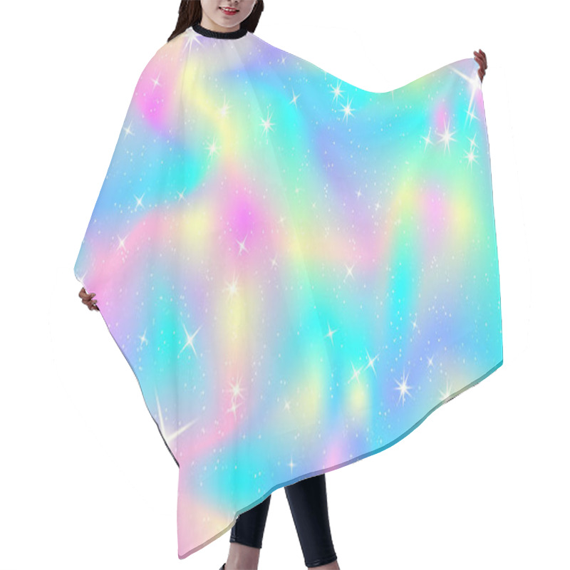 Personality  Rainbow Mermaid Background. Unicorn Pattern. Hair Cutting Cape