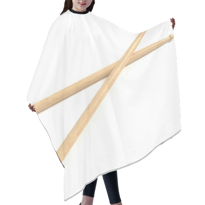 Personality  3D Illustration Of A Drum Sticks Hair Cutting Cape