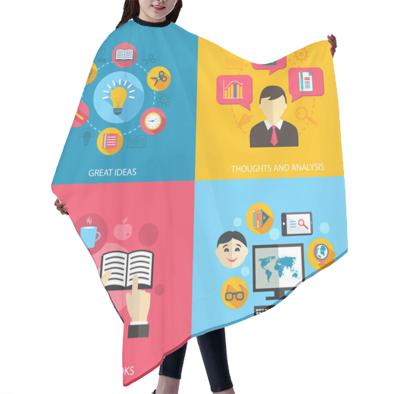 Personality  Education Learning Concept Hair Cutting Cape