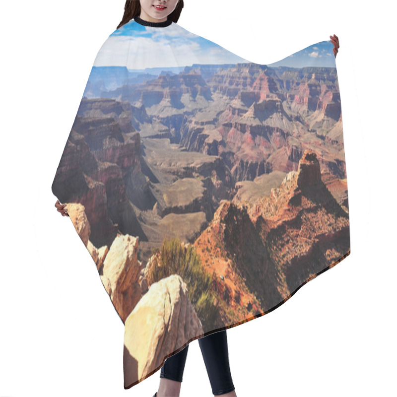 Personality  Grand Canyon Landscape View With Rocks In Foreground Hair Cutting Cape