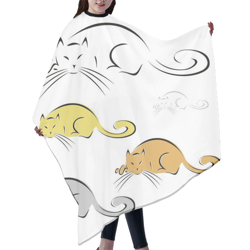 Personality  Cute Cat Hair Cutting Cape