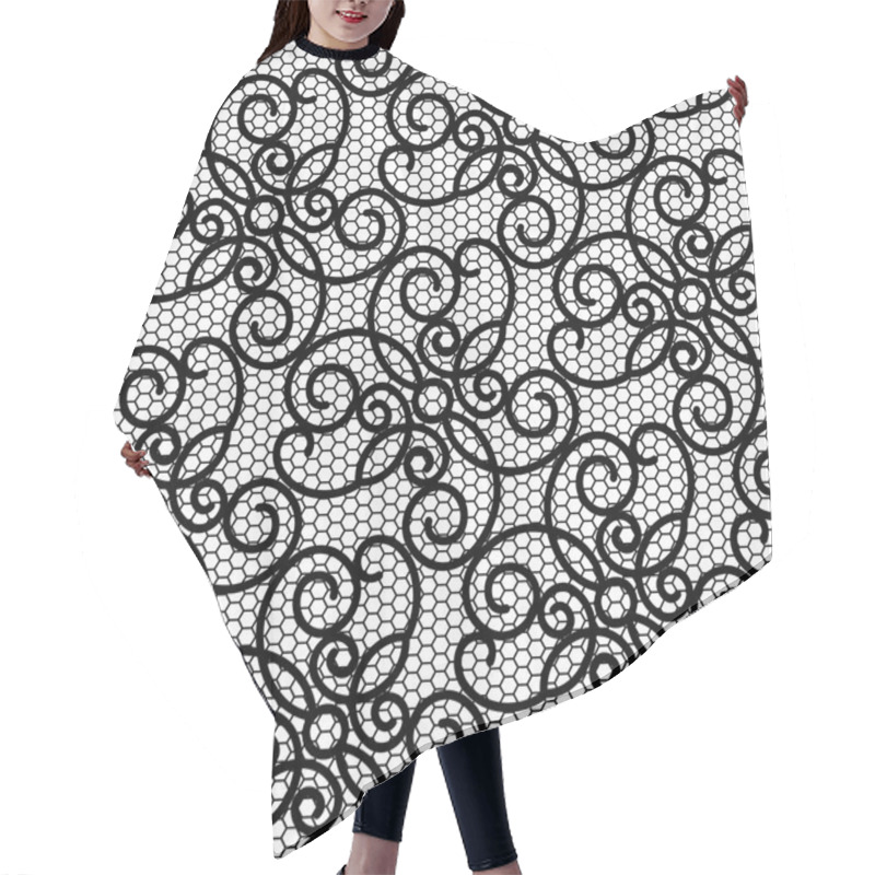 Personality  Lace Pattern Hair Cutting Cape