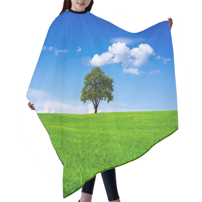 Personality  Green Landscape Hair Cutting Cape